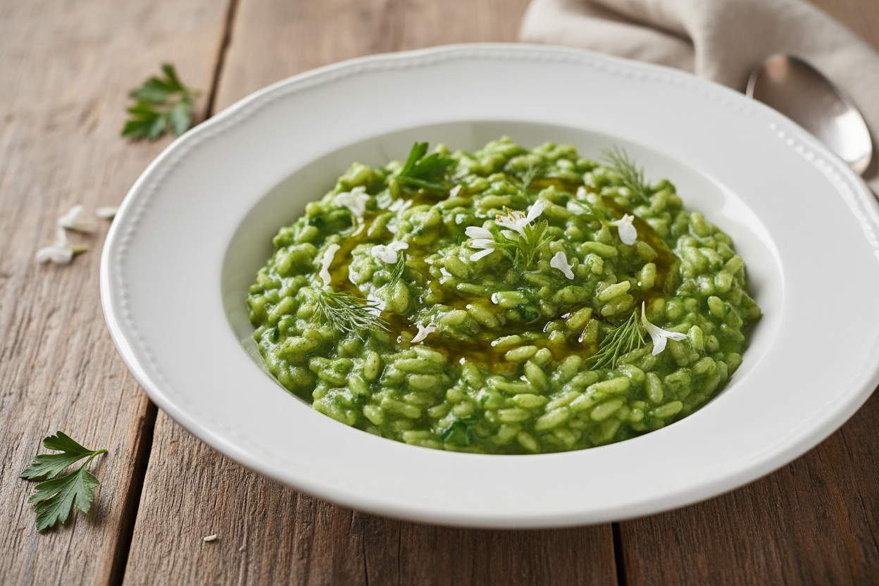 Organic Moringa Green Risotto Recipe | Ausha Superfoods