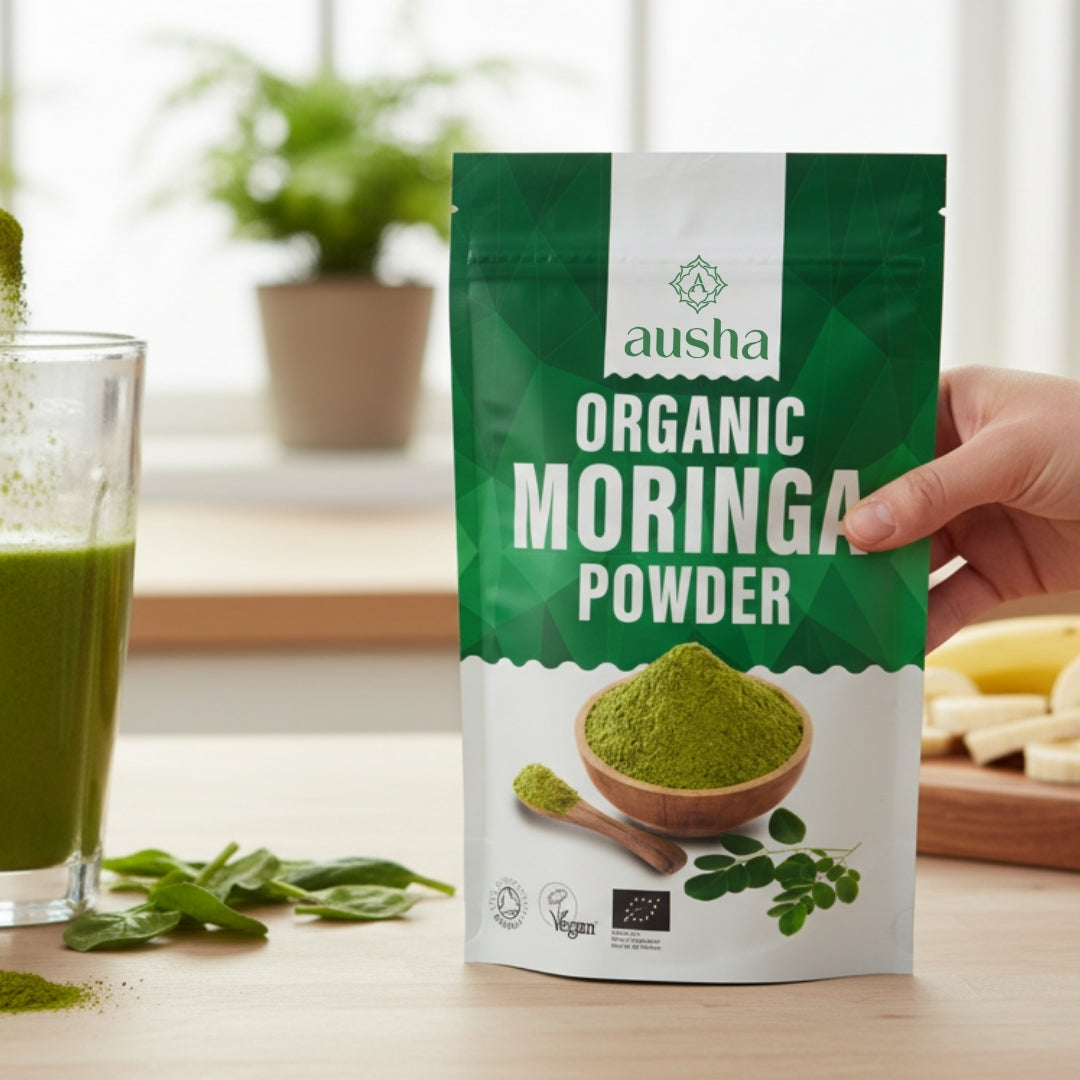 Organic Moringa Powder Leaf Certified UK | Ausha
