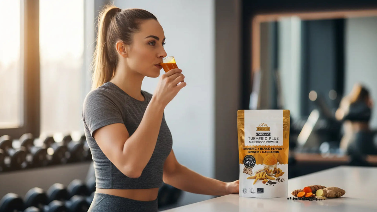 Organic Turmeric Superfood Powder 250g - Turmeric with Black Pepper, Ginger and Cardamom