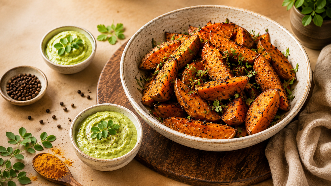 Turmeric Peppercorn Sweet Potato Roast