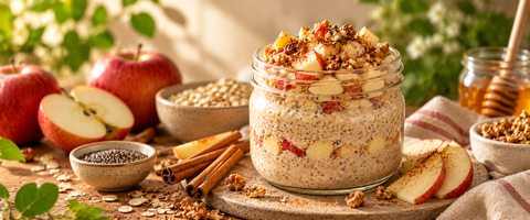 Apple-Cinnamon Gut Health Overnight Oats