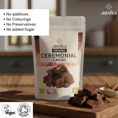 Organic Ceremonial Grade Raw Cacao Paste 200g - Criollo Cacao Variety from Peru