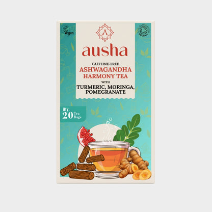 Ashwagandha Tea 20 Bags - Ashwagandha with Moringa, Turmeric, Pomegranate