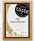 Award-winning Great Taste 2023 certificate for Ausha Organic Cashew Nuts