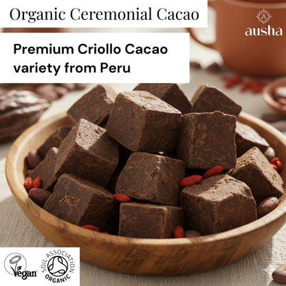 Organic Ceremonial Grade Raw Cacao Paste 200g - Criollo Cacao Variety from Peru