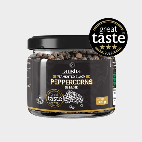 Fermented Black Peppercorns in Brine 100G