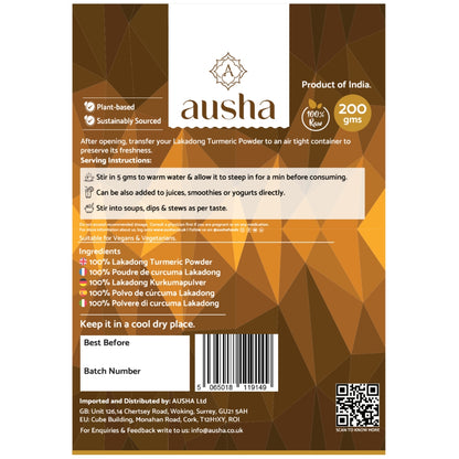 Lakadong Turmeric Powder - High Curcumin 8% - 1* GREAT TASTE AWARD 2025