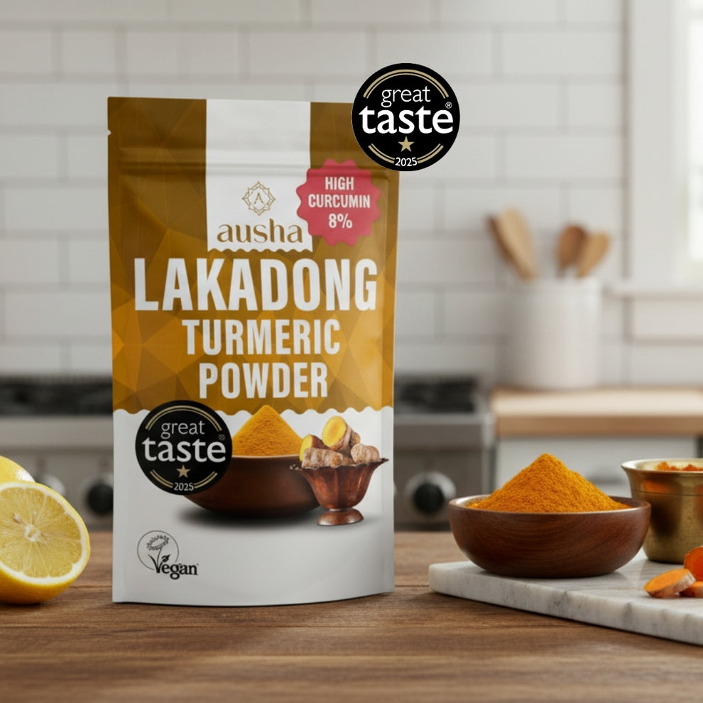 Lakadong Turmeric Powder 8% Curcumin Great Taste 2025 | Ausha