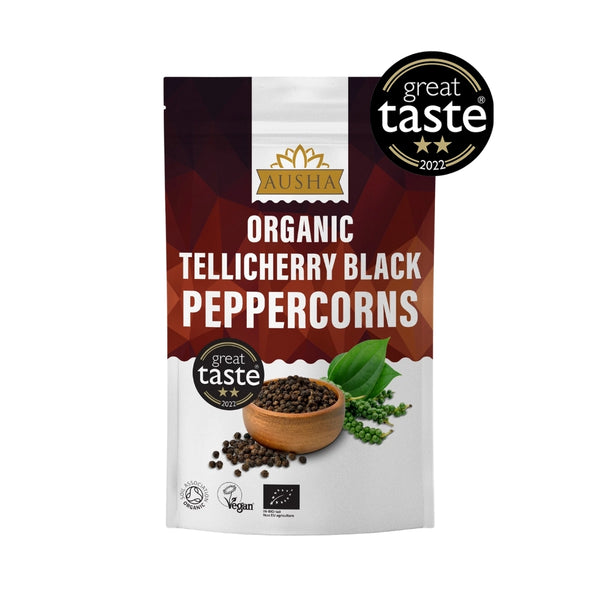 Organic Tellicherry Black Peppercorns Whole