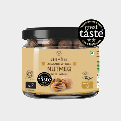 Organic Nutmeg Whole with Mace 50g