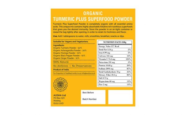 turmeric powder nutrition