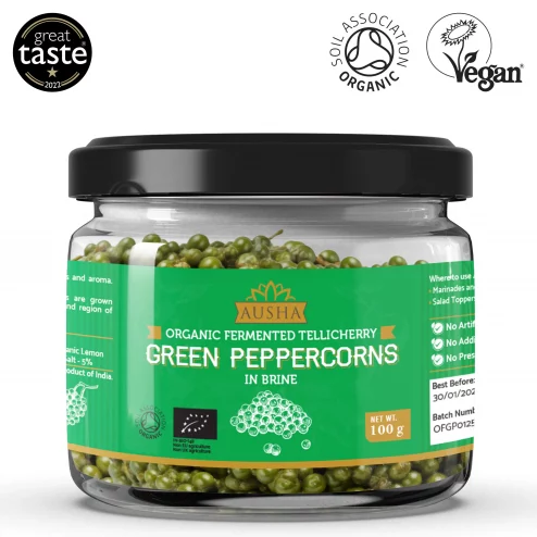 green peppercorns in brine