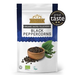 organic black peppercorns